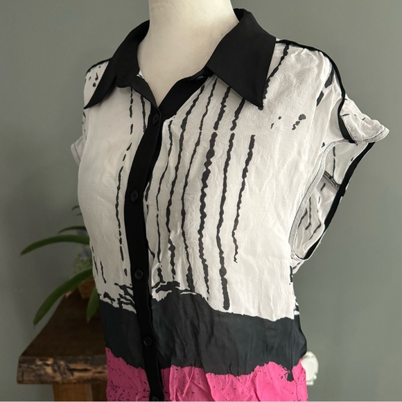 Picadilly Button Up Sleeveless Top - Picture 5 of 9